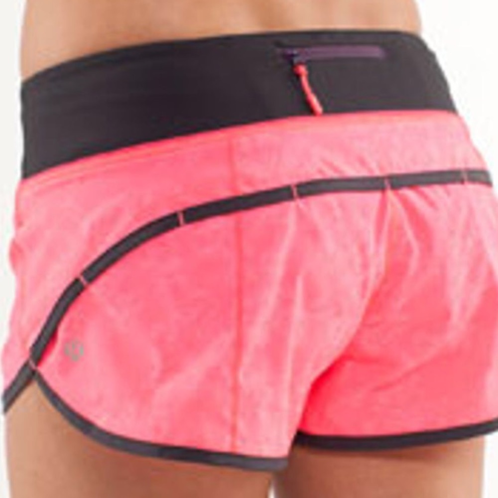 lululemon athletica Pink and Black Women's Running Shorts